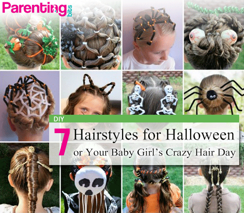 7 Hairstyles for Halloween or Your Baby Girl's Crazy Hair Day | Parenting  bits
