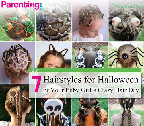 7 Hairstyles for Halloween or Your Baby Girl's Crazy Hair Day | Parenting bits 7 Hairstyles for Halloween or Your Baby Girl's Crazy Hair Day | Parenting bits